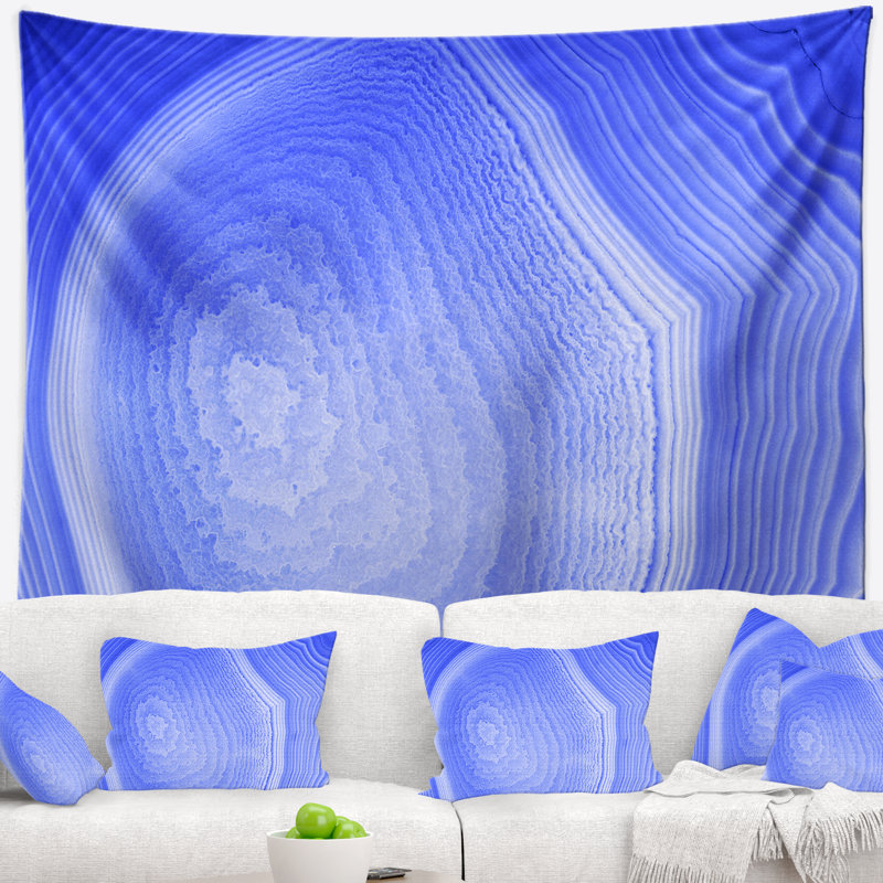 Tapisserie abstraite en agate, H 50 po x l 60 po