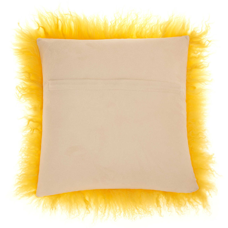 Fringed Throw Pillow, Yellow