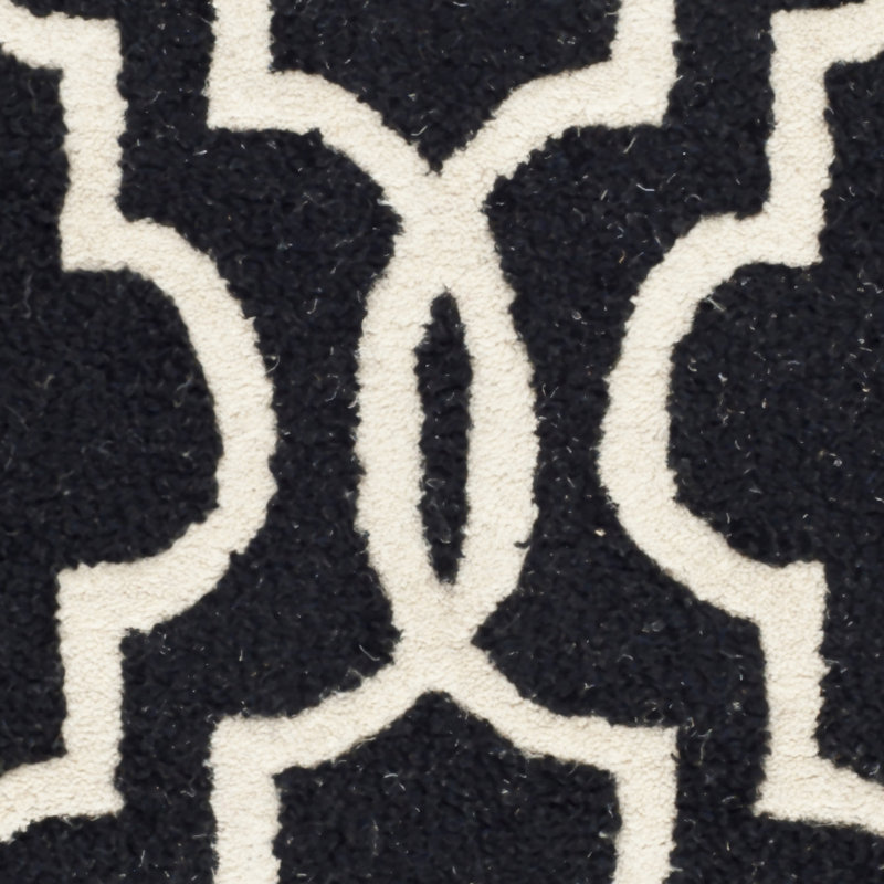 Malaki Geometric Wool Hand Woven Area Rug, Rectangle 122 x 183 cm