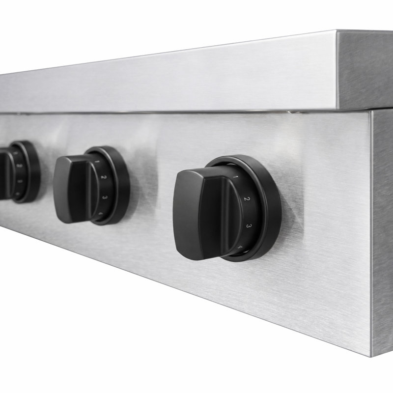ZLINE Autograph 30 in. Paramount Induction Rangetop w/ 4 Elements in Satin Steel and Black Accents, Matte Black