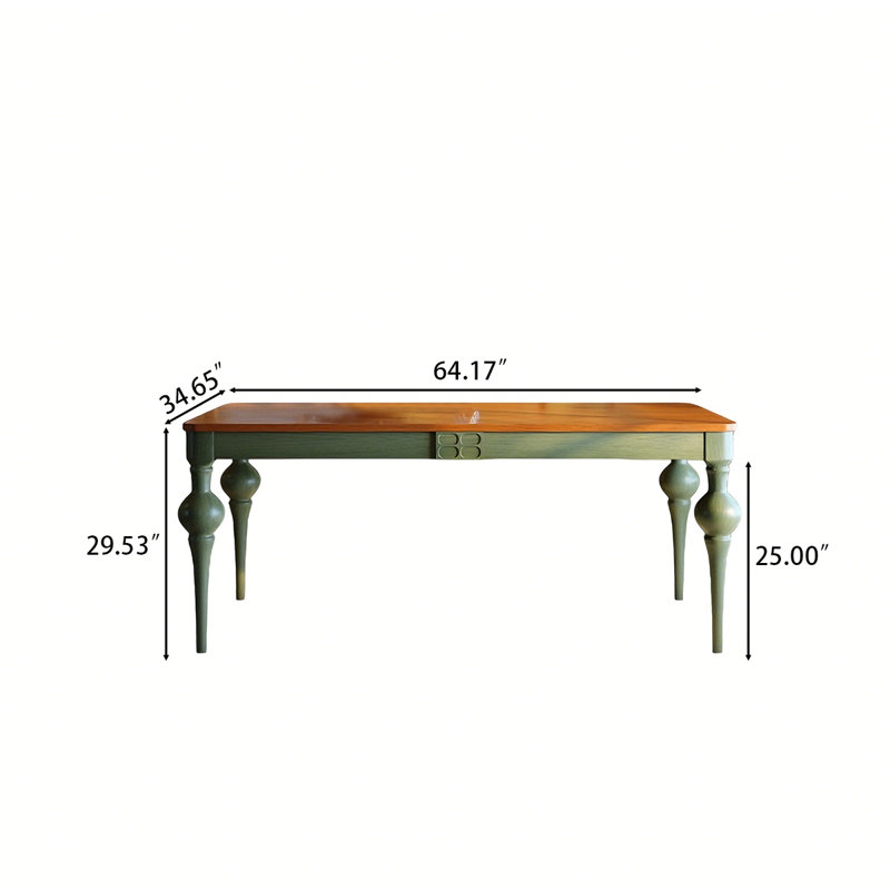 Table de salle à manger 64,17 po, 29.53"H x 64.17"L x 34.65"W
