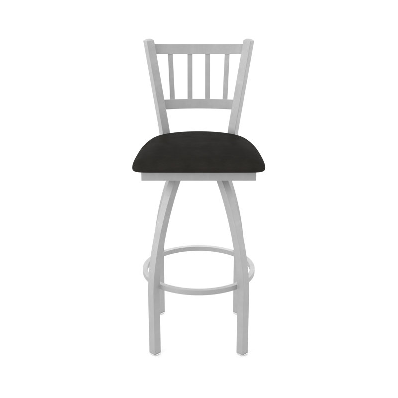 Tabouret pivotant XL 810 Contessa, Nickel anodisé, Vinyle - espresso Canter