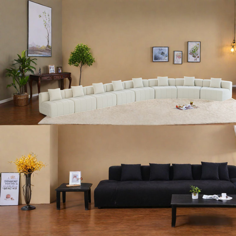 Élégants modulaires en chenille modulaires, design spacieux et moderne pour la maison