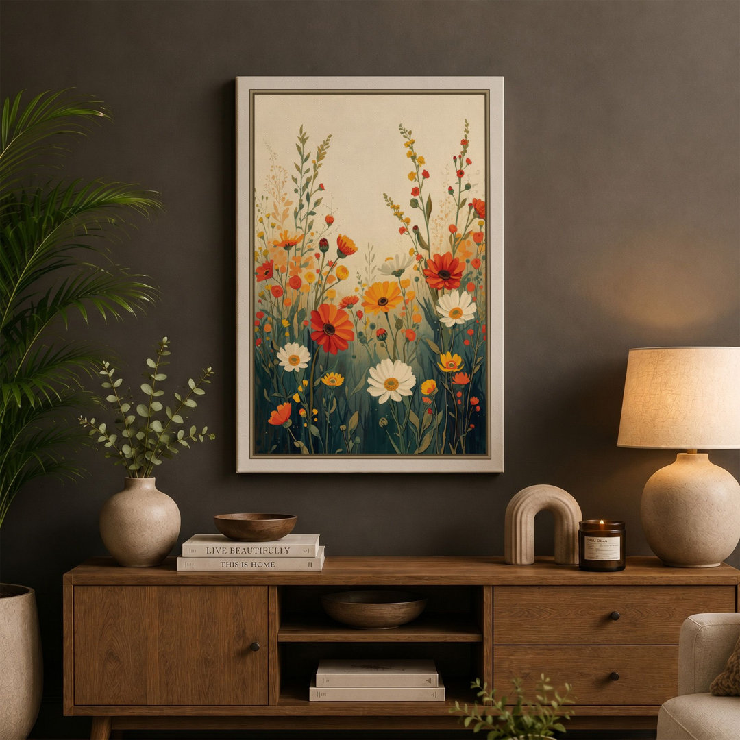 Wildflower Meadow Botanical - Wrapped Canvas