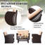 Wicker/Rattan 4 - Person Seating Group with Cushions-400270692-400270693