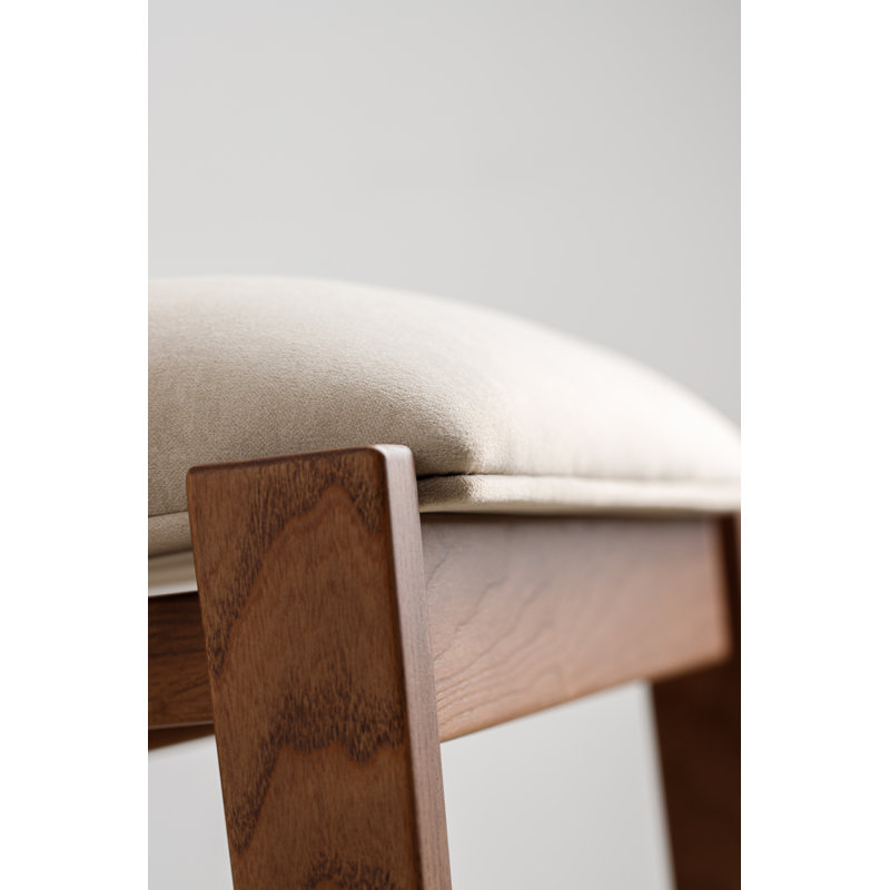 Ellis Dining Chair, Matte Brown, Beige
