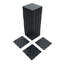 Carreaux de terrasse en plastique à emboîtement, paquet de 44 tuiles de patio, 12 po x 12 po carré extérieur imperméable à l'eau, toutes saisons, extérieur et intérieur