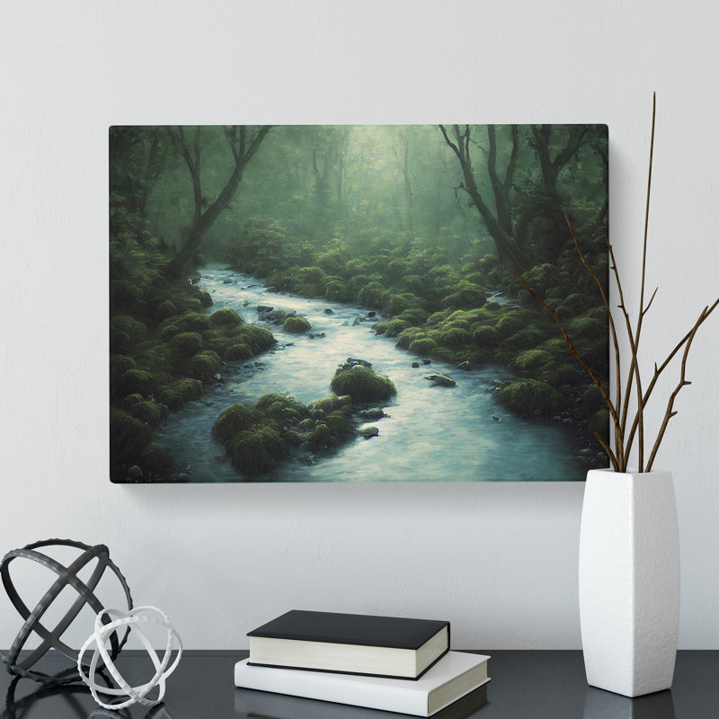 Amazing Forest Stream - Wrapped Canvas, 35cm H x 50cm W x 3cm D