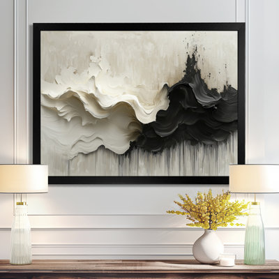 Daventry, noir, blanc, non lié, Horizons, goutte à goutte, peinture I