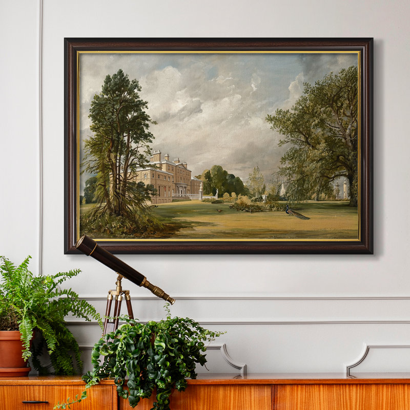Malvern Hall, 1821 - John Constable - Toile encadrée sur mesure, Dimensions intérieures 24 po x 34 po, Toile avec cadre