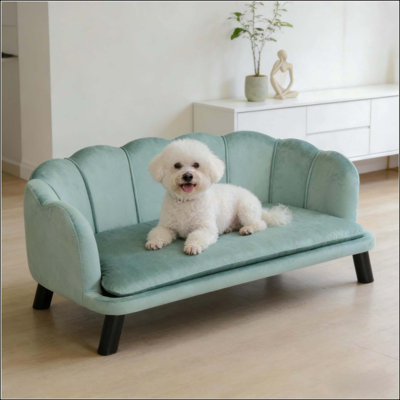 Lit pour animal de compagnie spacieux avec motif perlé, canapé confortable et élégant pour vos amis à fourrure