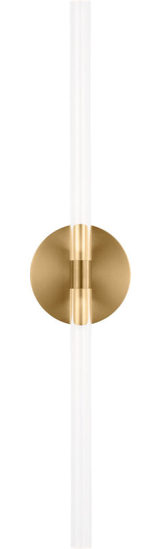 Silas Sconce, 2, Burnished Brass, 24" H x 4.5" W x 2" D