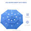 Parasol de patio extérieur avec bouton inclinable, bleu pour la fonction d'inclinaison de la cour et de la pelouse 3, jardin foncé