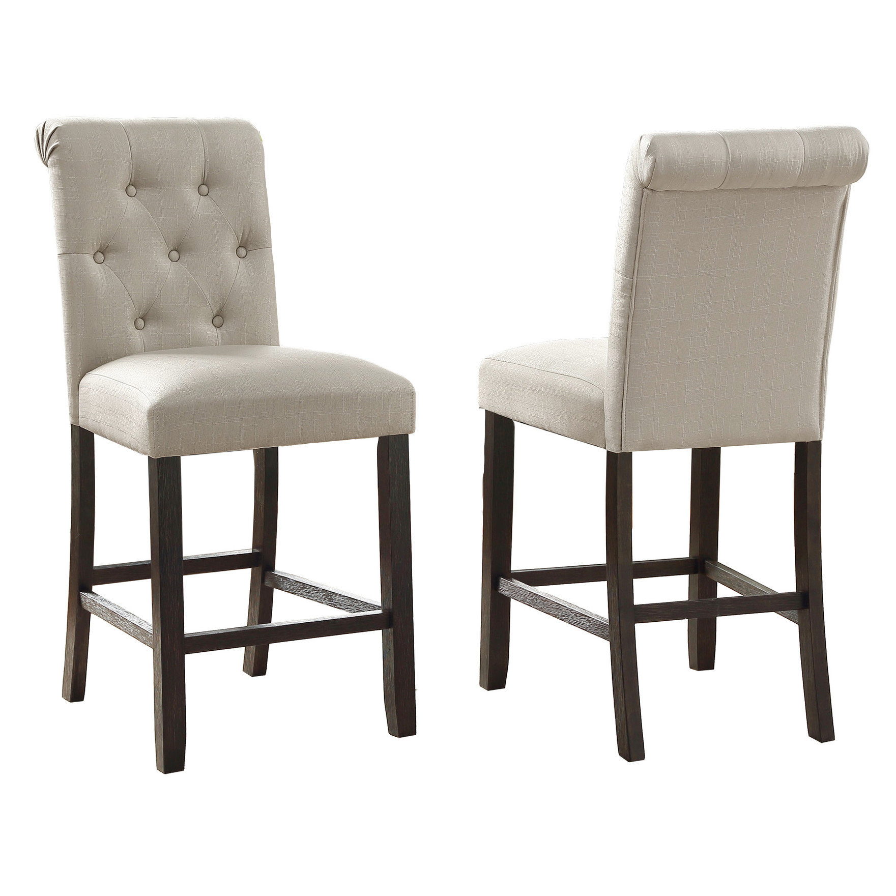 Red Barrel Studio® Counter Height Chairs ( Of 2), With Padded Backrests ...