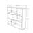 Colesen Modern Wall Shelf, Walnut Finish, 35.4 x 31.9 x 8.7 inches | 100% Melamine Coated Particle Board, Thickness: 0.7 inches | Stylish Scandinavian Design for Home & Office, Functional Storage Solution-102349921