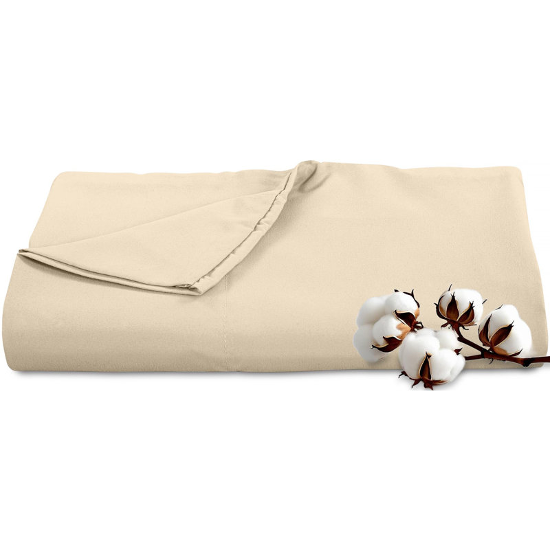 Royale Linens 300 Thread Count 100% Long Staple Combed Cotton Flat Sheet - Super Soft - Top Sheets - Flat Sheet Sold Separately - Breathable, Cool & Crisp Percale Sheets Only