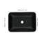 Lavabo de salle de bain noir mat avec robinet et teinture - escamotable - l 18,13 po x L 13,0 po H 4 po H 18,13 po x 13,0 po x 4 po