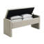 Banc de rangement en tissu entièrement en lin-686396467