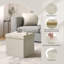 37.5cm Wide Square Solid Colour Ottoman with Storage-61727580