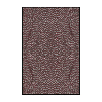 Tapis décoratif brune à motifs