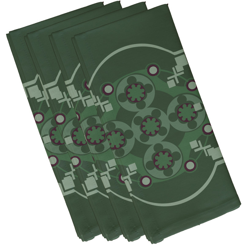 Ensemble de serviettes 4 pièces Atchison, L 18 po x L 18 po, Vert, vert