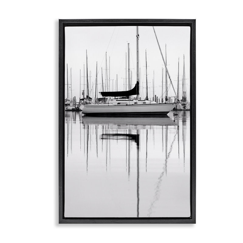 Toile flottante encadrée par Nicholas Bell, H 25 po x l 17 po, Cadre flottant noir de jais