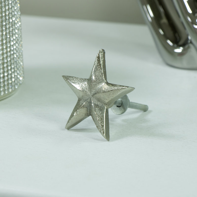 Salvaggio 61mm Star Novelty Knob, Silver