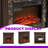 41.34" Wide Space-Saving Electric Fireplace Mantel with 23" Insert, Adjustable 3D Flame & Remote-2075692884