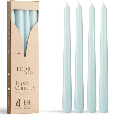 Light Pink Taper Candles - 4 Pack, 10 Inch, Unscented