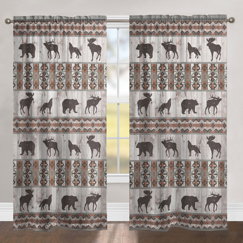 Southwest Lodge Room Darkening Curtain Single Panel