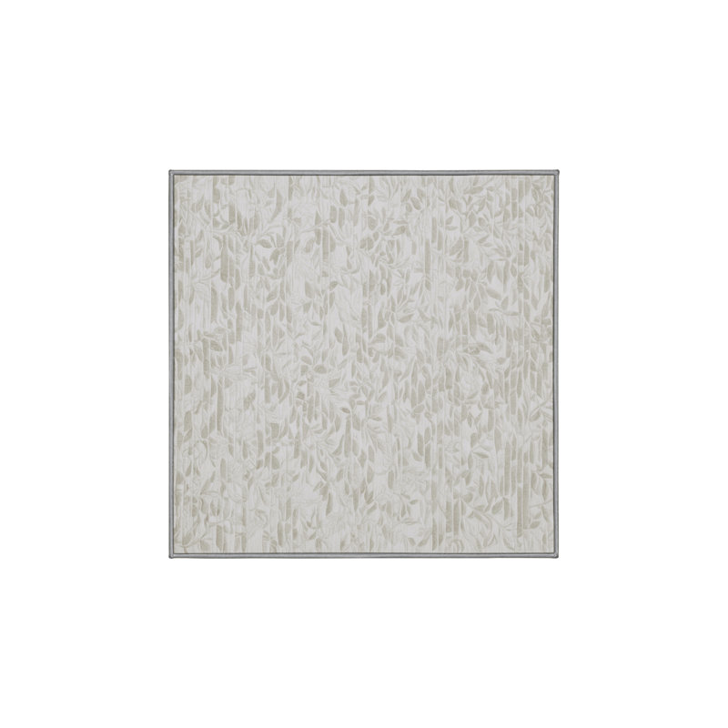 Tapis gris soyeux et moelleux, Carré 3 pi