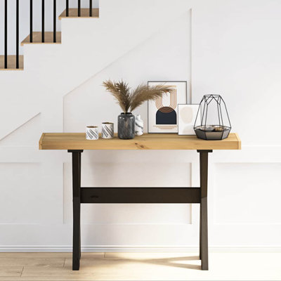 120cm Solid Wood Top Console Table