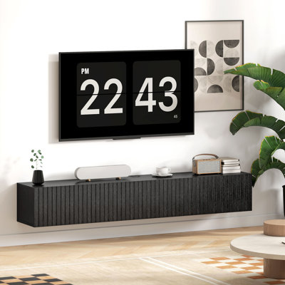 Meuble télé 55 po pour téléviseur de 72 po ou moins, noir