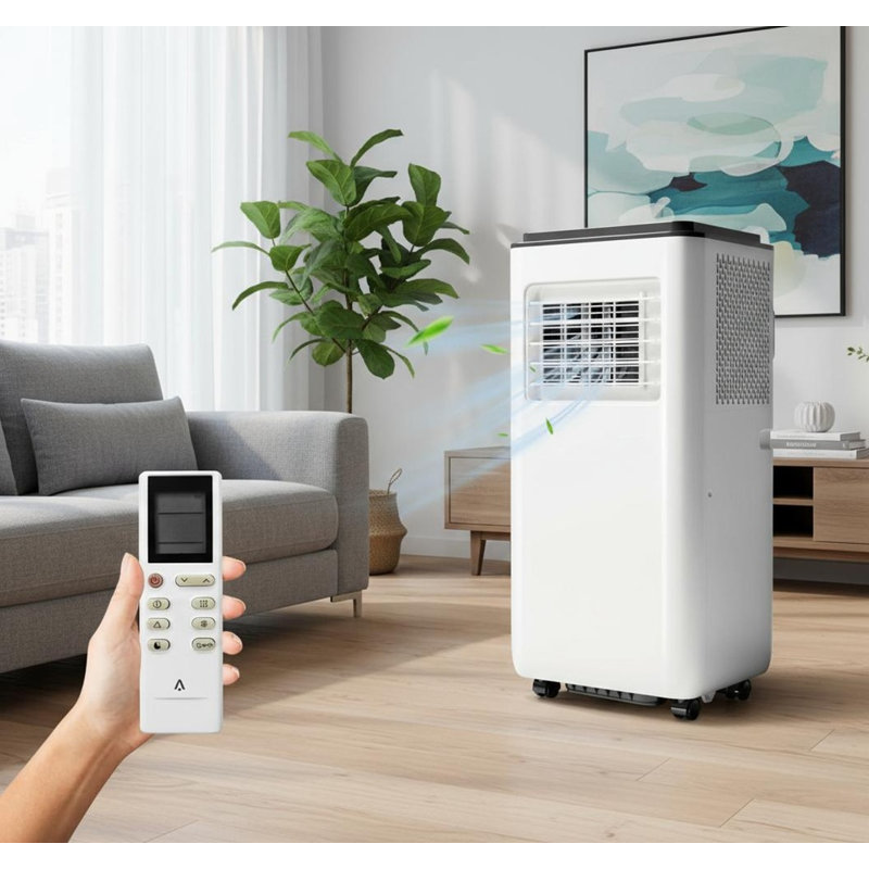 Climatiseur portatif 8 000 BTU, refroidissement rapide jusqu'à 350 pieds carrés, avec télécommande
