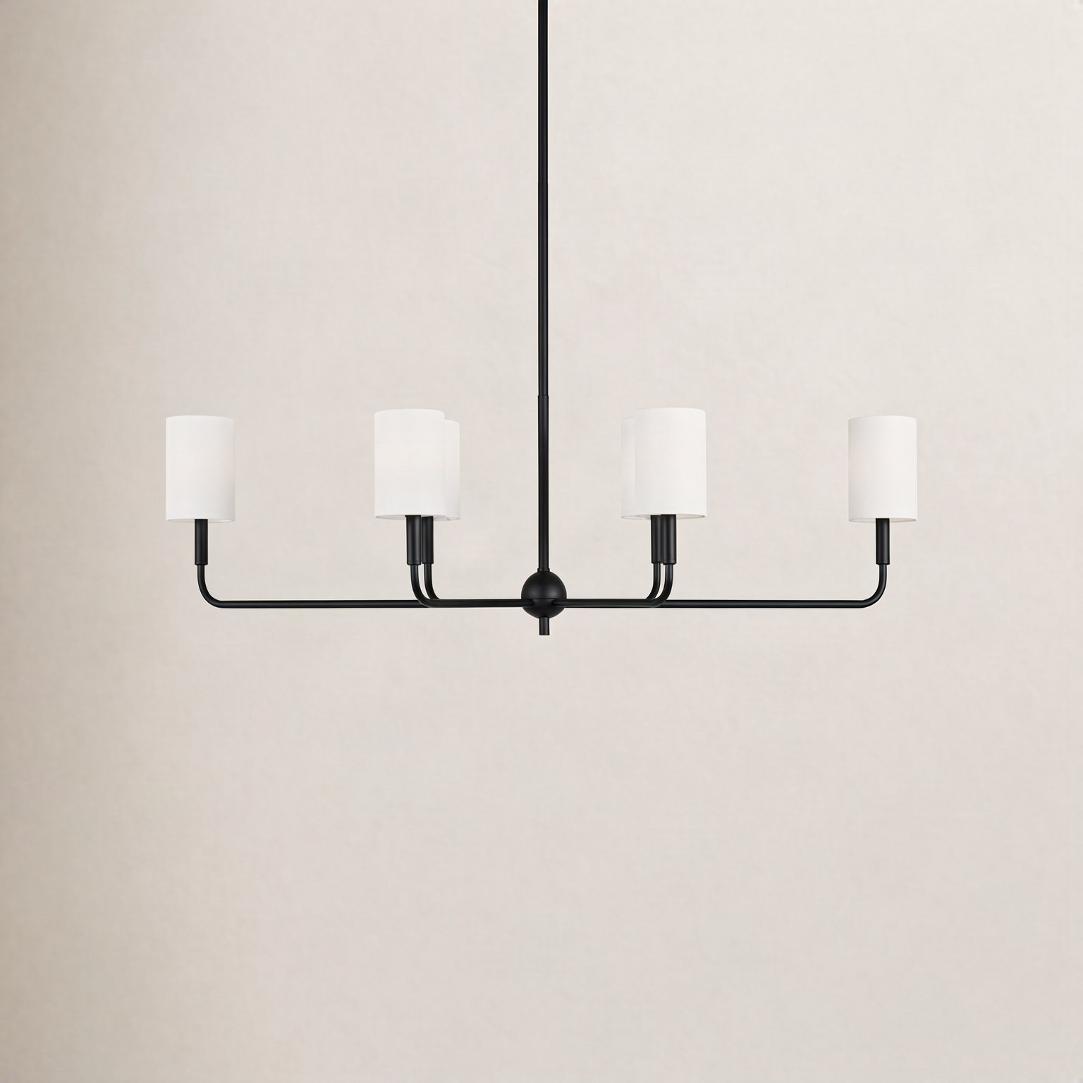 Rowley 6 - Light Dimmable Chandelier, Midnight Black