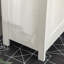 Armoire de salle de bain, armoire de rangement autoportante avec tablette réglable, porte double