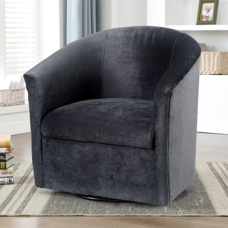 Fauteuil pivotant gris anthracite Eden, Gris foncé