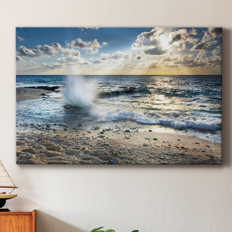 Caribbean Sundown - reproduction d'art sur toile tendue, H 18 po x l 12 po x P 1 po