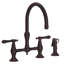Chesterfield Kitchen Bridge Faucet with Side Spray-351712971