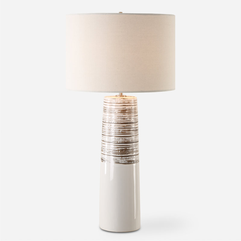 Lorayne White Glaze Table Lamp
