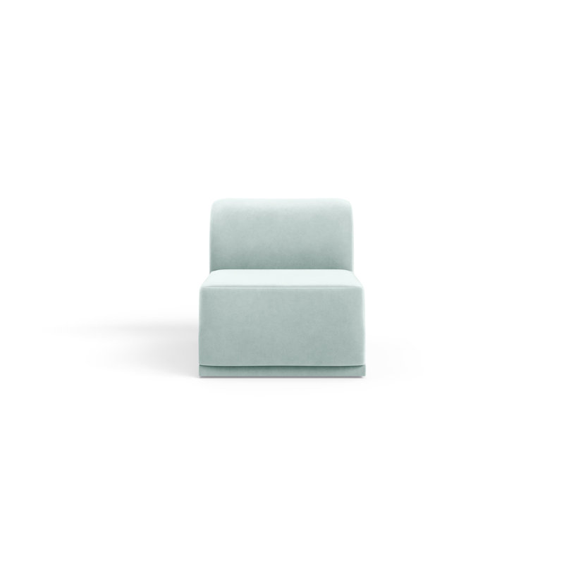 Velvet Accent Chair, Blue