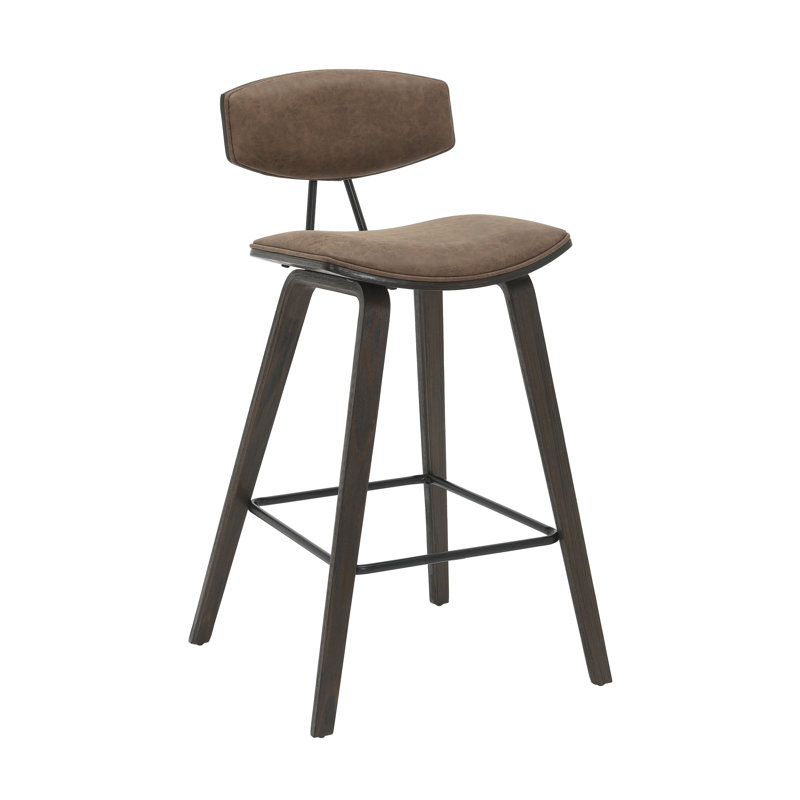 36 po Whiddon Tabouret de bar en bois brun foncé H, Marron foncé, 36"