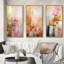 «Allure Boho Chic In Vintage Pink Gold», 3 pièces sur toile-921151929-921151928
