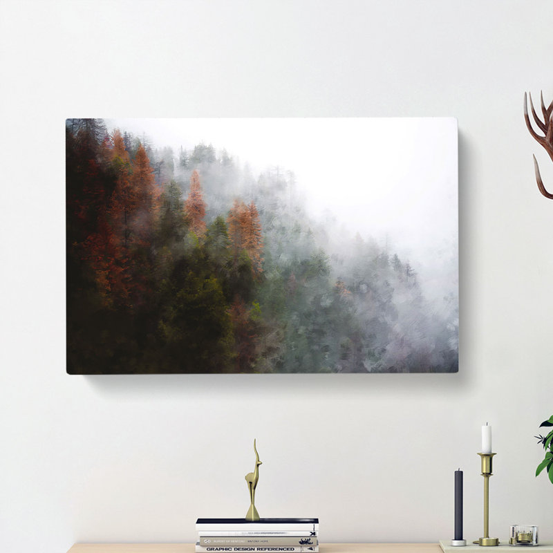 Mist Around The Forest - Wrapped Canvas, 40cm H x 60cm W x 3cm D