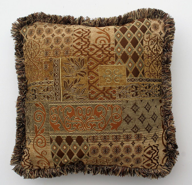 Fringed Chenille Reversible Throw Pillow, 14'' x 14''