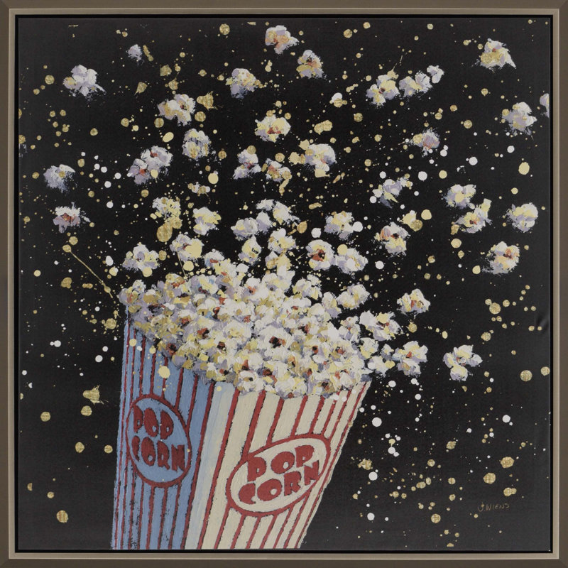 Cinéma Pop argenté encadré flottant art mural