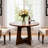 43.3" Round Dining Table for 4, Farmhouse Kitchen Table with Cross Pedestal Base-940232244