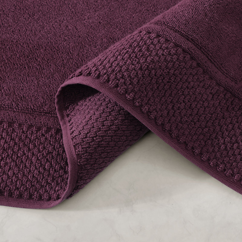 Egyptian Cotton Soft Border Bath Mat, Mulberry