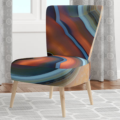 Chaise d'appoint rembourrée à motif floral - Chaise d'appoint moderne à motif floral