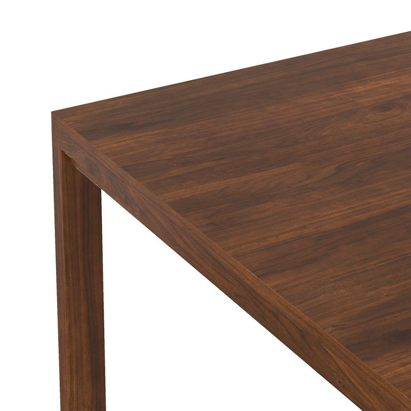 Wilson 54"W Wood Square Dining Table, Transitional Style, Seats 8, Walnut Veneer